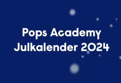 Bild med texten Pops Academy Julkalender 2024.